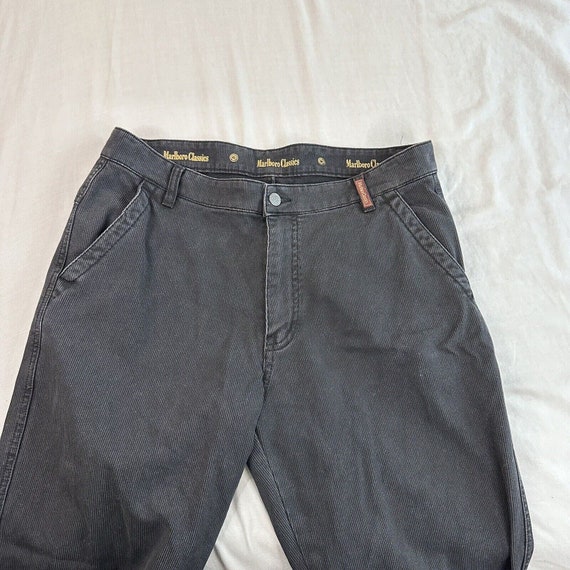 Marlboro Classics Corduroy Pants Size 36 Navy Blu… - image 3