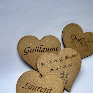 Wooden Hearts Personalized with Love - Unique decorations for all your occasions! HDF