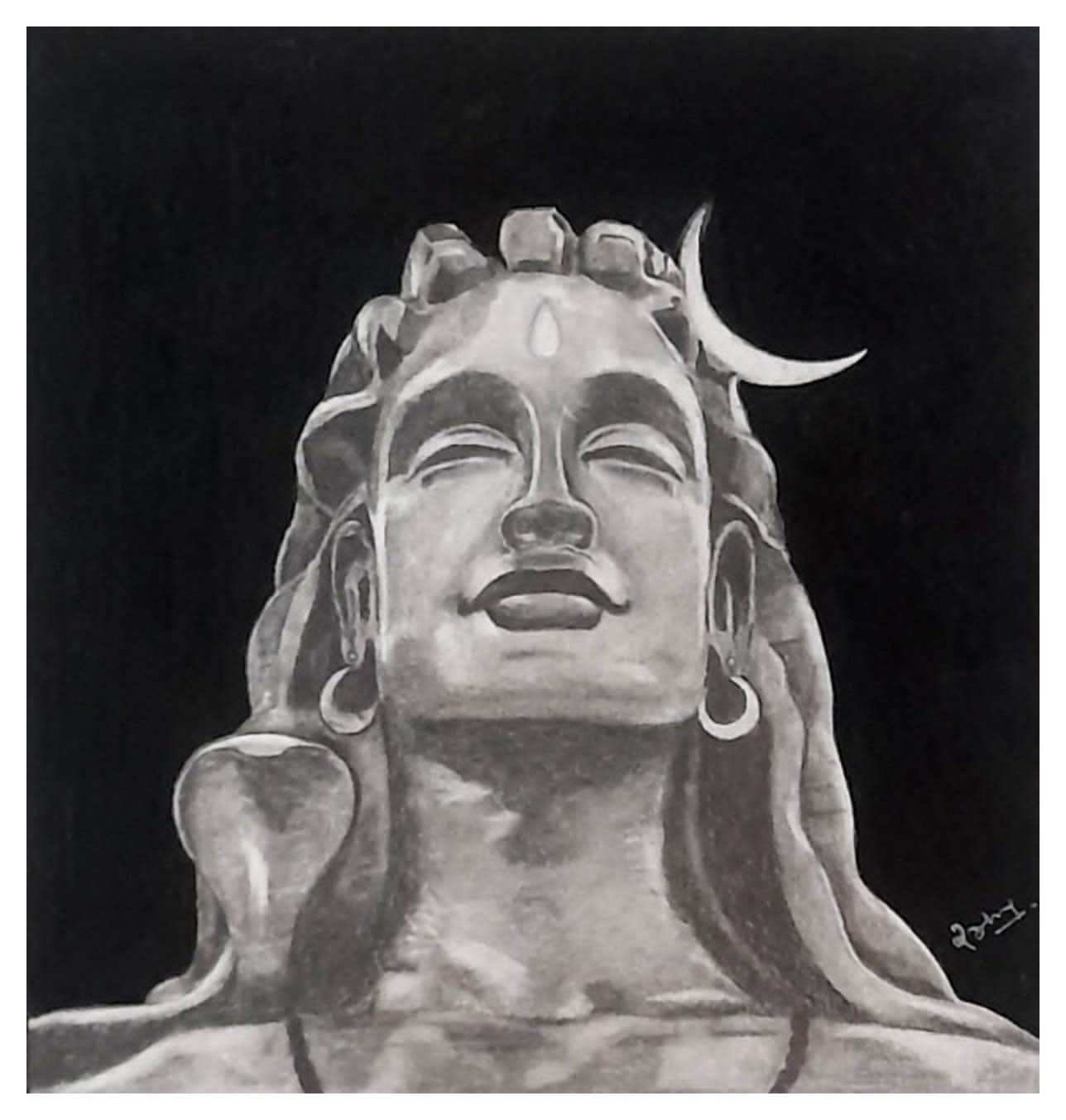 how is the pencil art of Lord shiva​ - Brainly.in