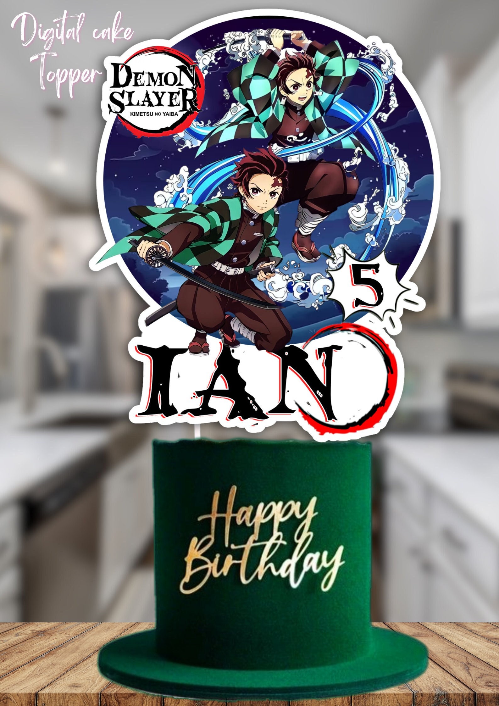 Demon Slayer Cake Topper Printable Demon Slayer Cake Topper Etsy Demon Slayer Cake Topper Printable Demon Slayer Cake Topper Etsy