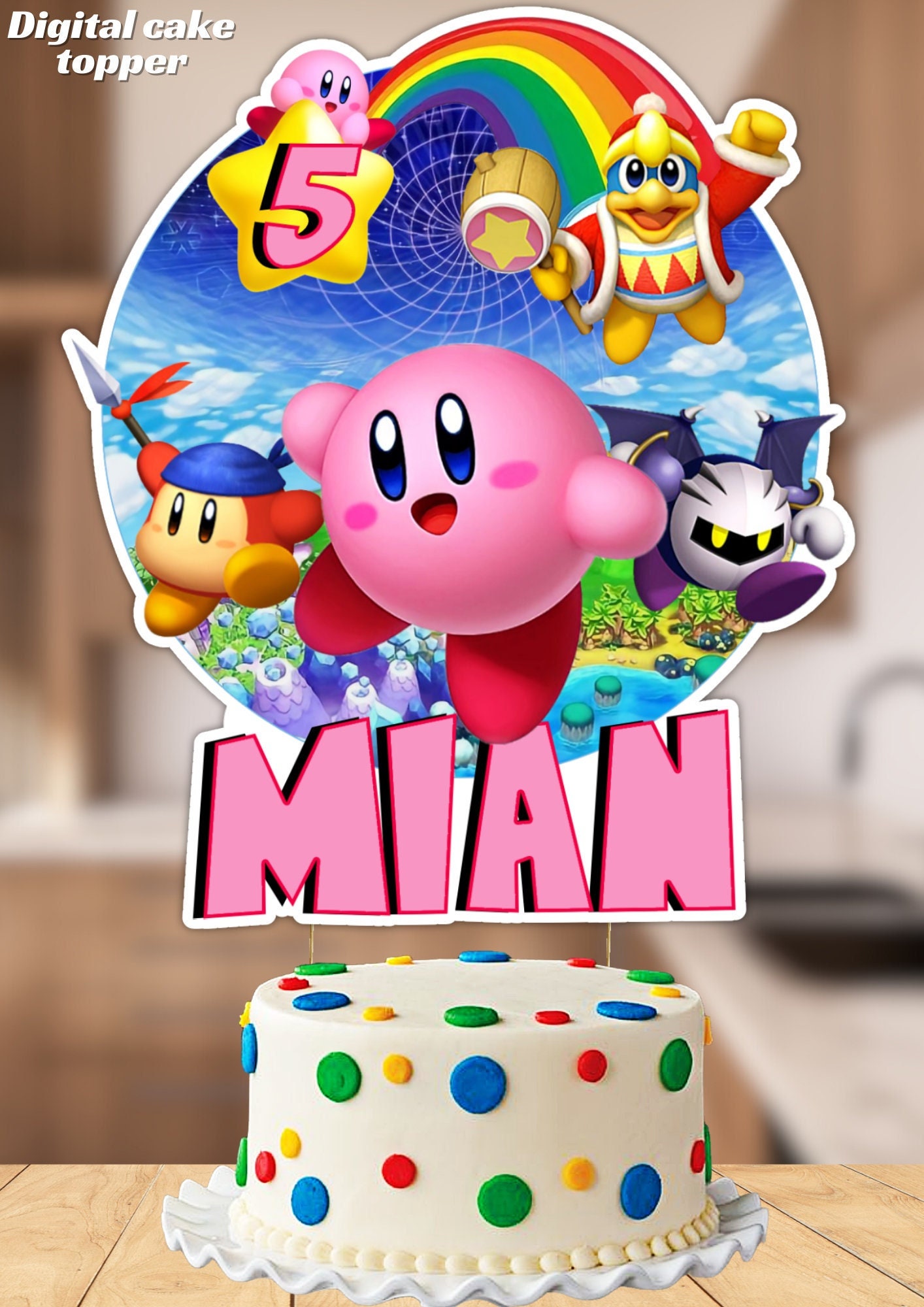 Kirby Printable Cake Topper Kirby Cake Topper Digital Kirby Cake Topper kirby-printable-cake-topper-kirby-cake-topper-digital-kirby-cake-topper