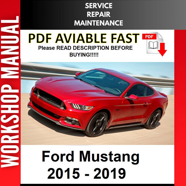 Ford mustang 2015 2016 2017 2018 2019 Service Reparatur Werkstatt-Handbuch Sofort Download