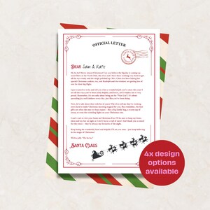 Letter from Santa Claus Letter for Kids Printable Letter Custom Santa Letter Template Magical North Pole Mail Editable Xmas Letter DIY Xmas