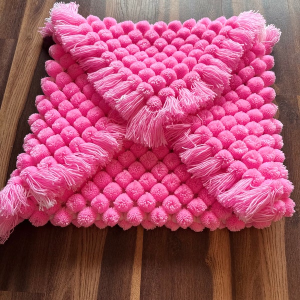 Pom Pom Blanket Etsy