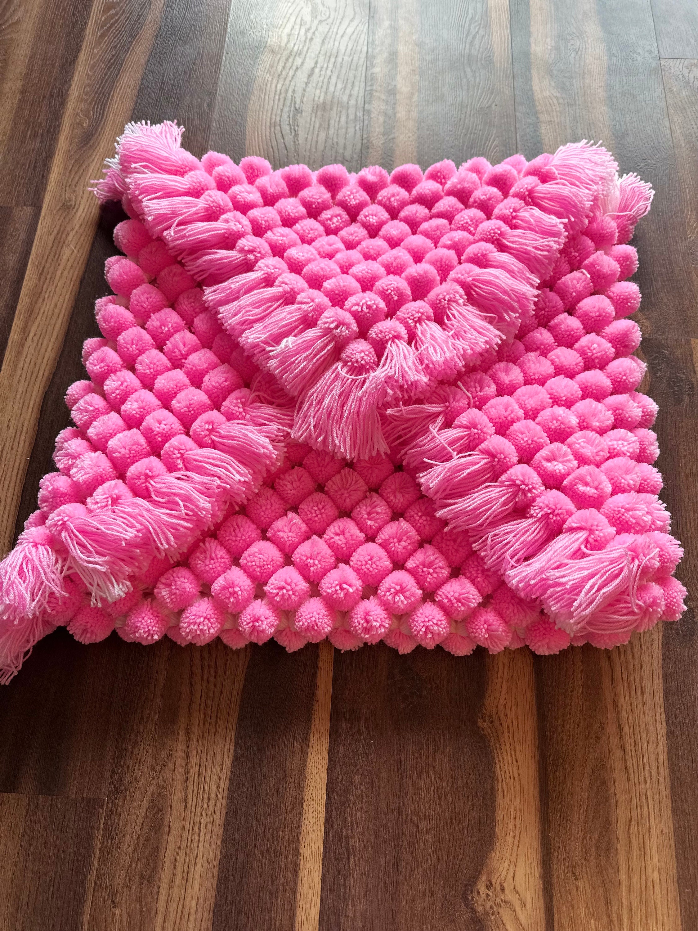 Wool How To Make A Pom Pom Baby Blanket Pompom Blanket MadeMe