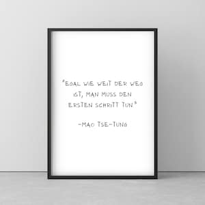 Poster with quote - Minimalist wall picture - Inspirational saying about makers - Poster in a wooden frame 20 cm to 100 cm - High quality with glass