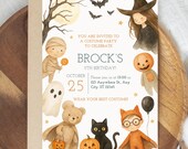 Monster Halloween Birthday Invitation: Costume Party Invite (Digital Download)