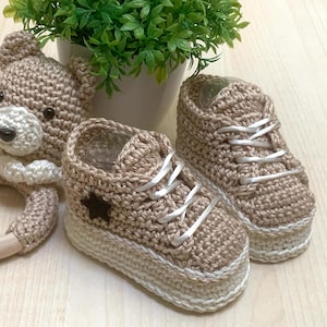 Personalized Baby Sneakers Crochet Handmade