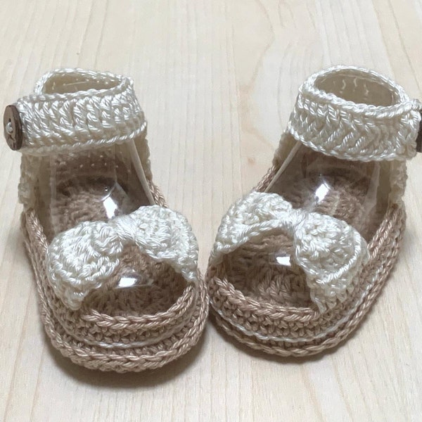 Sandales bébé au crochet personnalisées faites main, sandales bébé au crochet pour garçon et fille