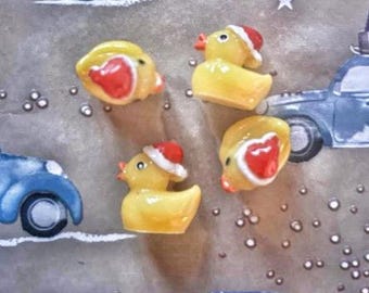 Santa hat ducks