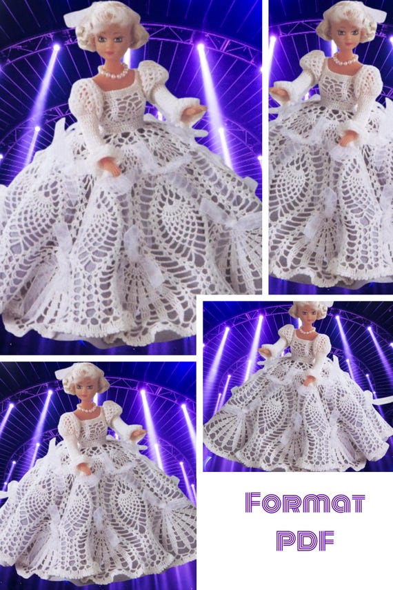 white christmas dresses Bride or Bride's Maid Doll Dress Pattern – Mary Maxim
