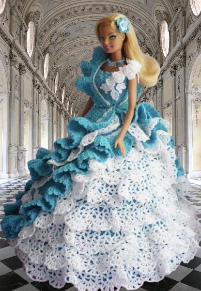 barbie wedding dress crochet pattern Crochet lace wedding dress pattern for Barbie dolls. Patterns with tutorials in English (PDF format)