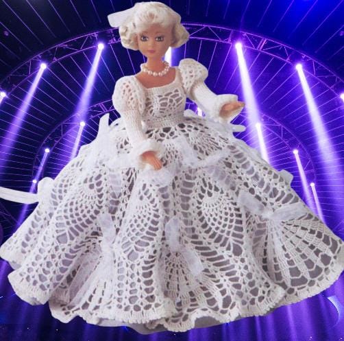 crochet barbie wedding dress pattern Barbie Wedding Dress Crochet pattern by Raine Eimre