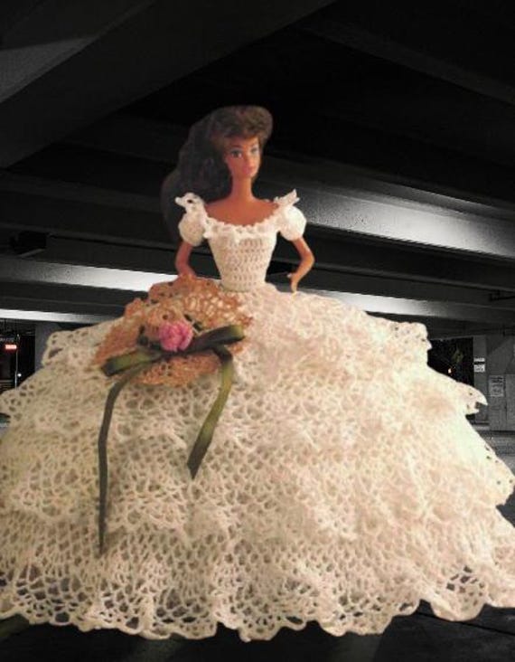 barbie wedding dress crochet pattern Crochet lace wedding dress pattern for Barbie dolls. Patterns with  tutorials in English (PDF format)