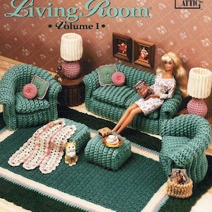 PDF Vintage.Magazine in PDF format. Crochet furniture and accessories patterns for Barbie dolls. Patterns with English tutorials in PDF format.