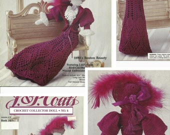 Vintage. Magazine PDF format.Amigurumis models, crochet little lady doll.Patterns with English tutorials PDF format