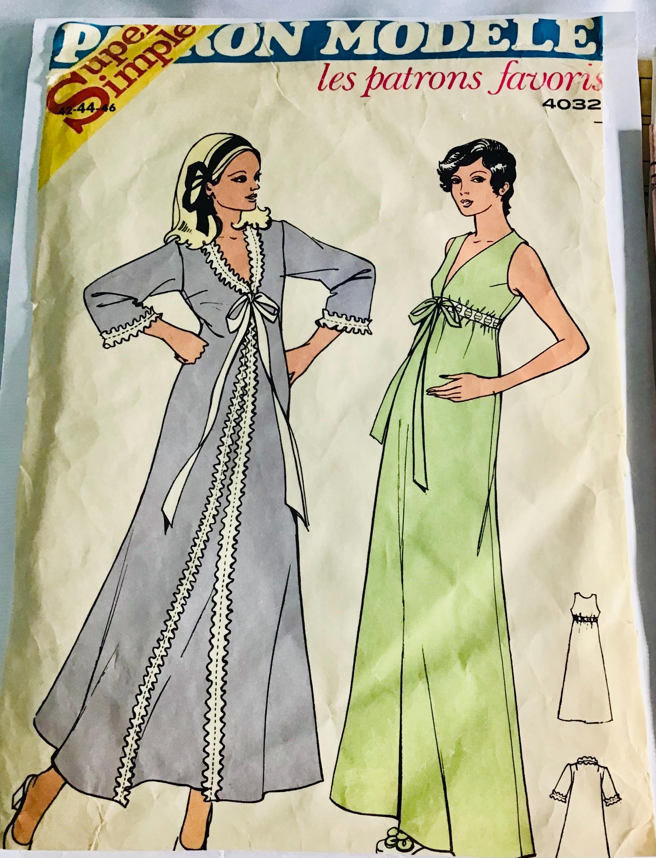 Modeling Pattern Vintage . Package » Pattern Model » Patterns 2 Dressing Gowns, for ...