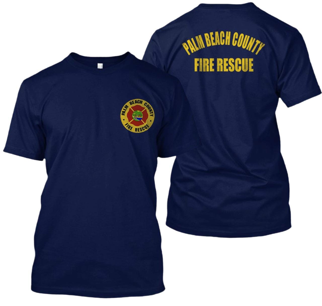 New Palm Beach County Fire Department Rescue Firefighter Unisex T-shirt ...