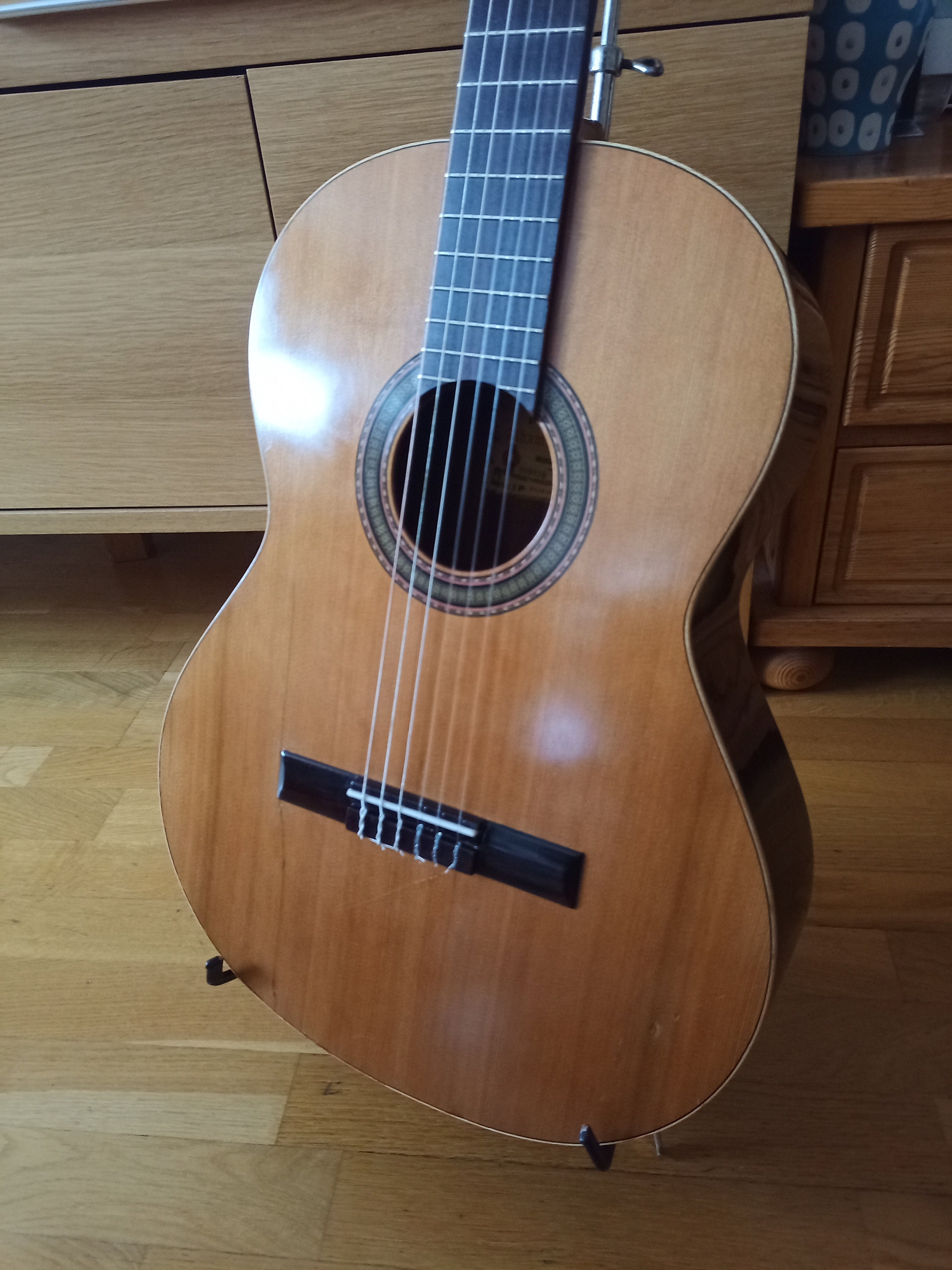 Guitare acoustique folk 45 cm, 6 cordes métalliques, enfant jouet pas cher  
