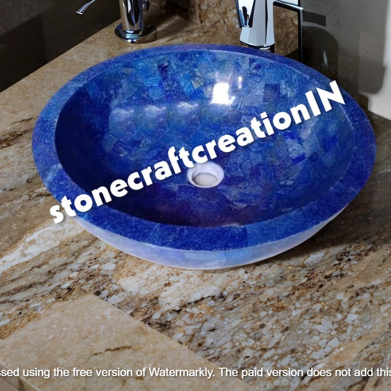 Blue Bathroom Sink - Etsy