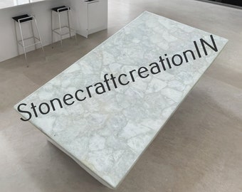 Crystal White Quartz Table, Quartz Island Kitchen Counter, White Quartz Table, Quartz Dining Table, Quartz Coffee & Center Table, Home Decor