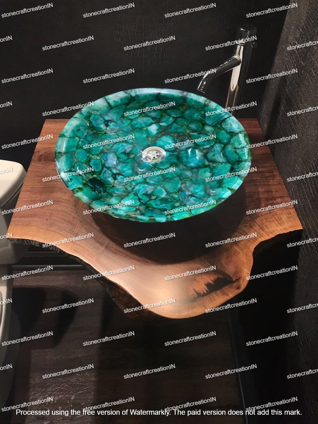 Green Agate Hand Wash Basin Sink, Bathroom Counter Top Sink Decor, Perfect Kitchen & Bathroom