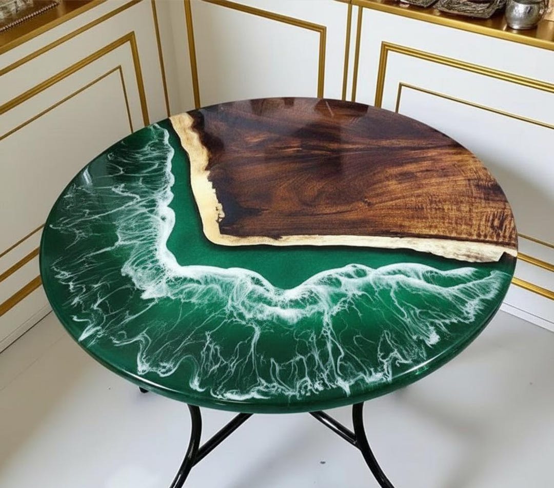 Handmade Ocean Wave Epoxy Resin Coffee Table: Coastal Decor - Etsy