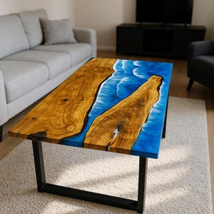 EPOXY DINING TABLE | wooden epoxy table | living room modern epoxy table | handmade furniture decor |