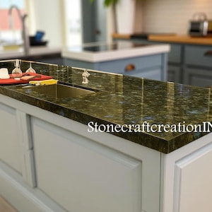 Real Labradorite Countertops, Kitchen Island Countertop, Modern Interior Countertops, Luxury Interior