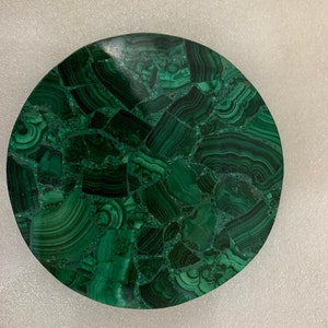 Round Random Malachite Gemstone Tops Center Sofa Dining Table | Luxury Hallway Table | Handmade Furniture | Malachite Stone Top Home Decor