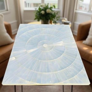 Handcrafted Selenite Stone Dining Table – Luxury Crystal Rectangle Table for Home Decor & Interiors