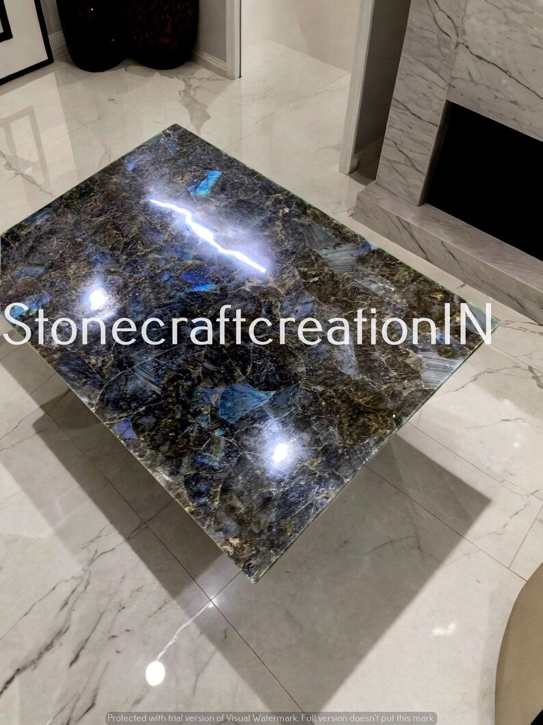 Labradorite Table, Labradorite Dining Table Top, Labradorite Center Table, Kitchen Countertops Slab, Home Decor , Handmade Furniture