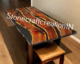 Black Epoxy Table, Living Room table, Epoxy Table ,Dining Room Table Kitchen Table, Custom live Edge Epoxy Dining Table, Epoxy Furniture