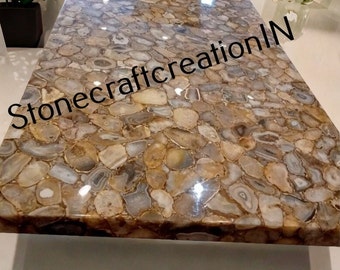 Agate Table, Stone Countertop, Coffee Table, Living Room Countertop, Stone Dine Table, Kitchen Countertop, Agate Center Decor Furniture