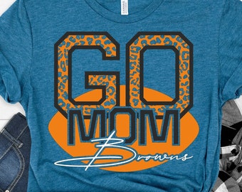 Go Browns SVG、Browns Leopards Mascot SVG、Browns Football Mom、デジタル デザイン ファイル、即時ダウンロード