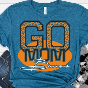 Go Browns Svg, Browns Leopards Mascot Svg, Browns Football Mom, Archivo de diseño digital, Descarga instantánea