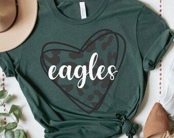 Eagles Mascot Svg, Eagles Heart Svg, Eagles Design Svg, Game Day Svg, Digital Print Cutting File, Instant Download