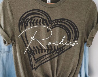 Rockies Svg, Rockies Sport Baseball Mascot Heart Svg, Digital Cutting Cut File, Instant Download