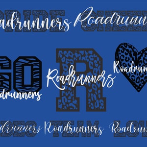 Roadrunners Mascot 8 Design Bundle, Roadrunners Svg, Roadrunners Leopard Svg, Sports Team Svg, Digital Cut File, Instant Download
