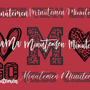 Minutemen Mascot 9 Designs Bundle, Minutemen Svg, Minutemen Leopard Svg, Sports Team Svg, Digital Cut File, Instant Download