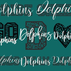 Delfine Maskottchen 8 Design Bundle, Delfine svg, Delfine Leopard svg, Sport Team svg, digitale Datei geschnitten, Instant Download