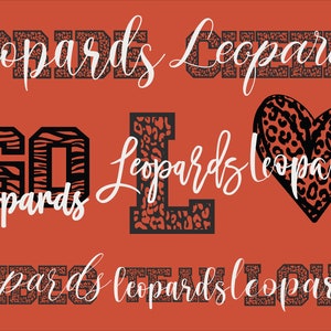 Leopards Mascot 8 Design Bundle, Leopards Svg, Leopards Sport Svg, Sports Team Svg, Digital Cut File, Instant Download
