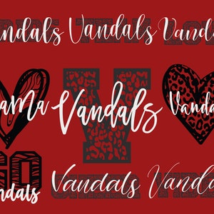 Vandals Mascot 9 Designs Bundle, Vandals Svg, Vandals Leopard Svg, Sports Team Svg, Digital Cut File, Instant Download