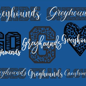 Pacchetto di design della mascotte dei levrieri 8, levrieri in formato Svg, levrieri leopardo in formato Svg, squadra sportiva in formato Svg, file di taglio digitale, download istantaneo