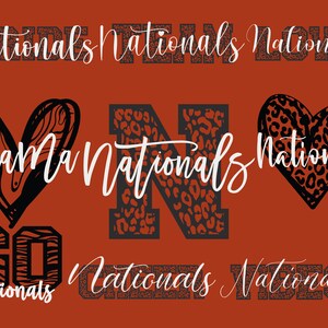 Nationals Mascot 9 Designs Bundle, Nationals Svg, Nationals Leopard Svg, Sports Team Svg, Digital Cut File, Instant Download