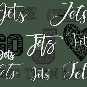 Jets Maskottchen 8 Design Bundle, Jets svg, Jets Leopard svg, Sport Team svg, digitale Datei geschnitten, Instant Download
