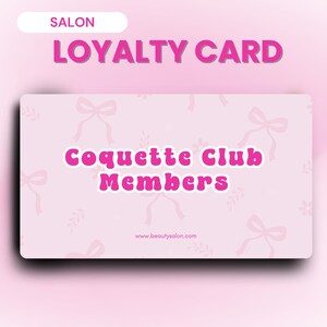 Coquette lojalitetskort för salong Salongens kampanjkort Belöningsprogram för kunder Lojalitetsprogram för hårsalong Kundengagemang Salong