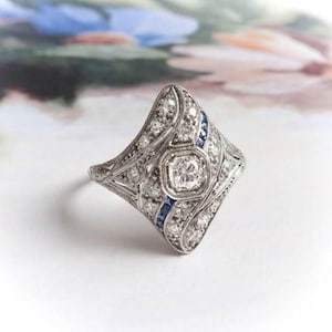 Vintage 2.10 Carat White Round Cut Diamond Engagement Wedding Ring In 935 Argentium Silver, Antique Engagement Ring, Rings for Women