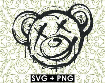 Graffiti Teddy Bear svg, Gangster Bear svg, Teddy bear Svg, Graffiti Svg, Urban street art, Sticker, Cricut, Vector, png, instant download