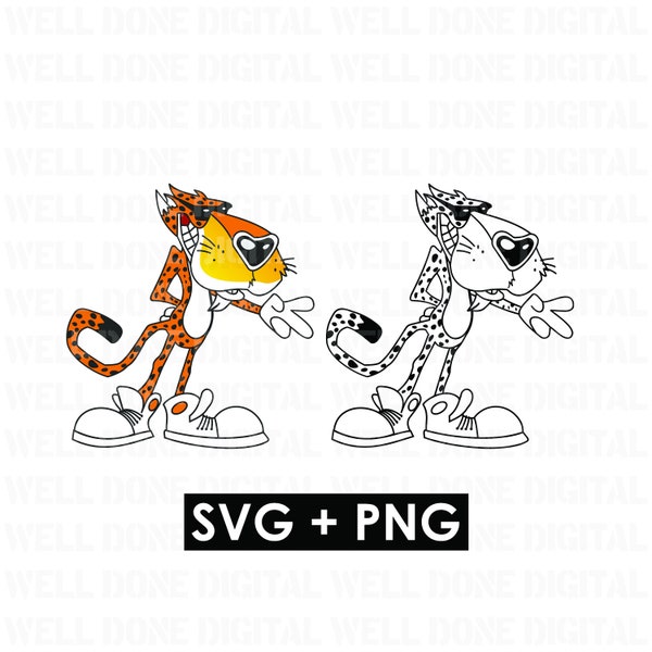 Chester Cheetah svg, Cheetah svg, Chester Cheetah png, Cheetos svg, Cheetos png, Cartoon svg, Sticker, Clipart, Vector, instant download